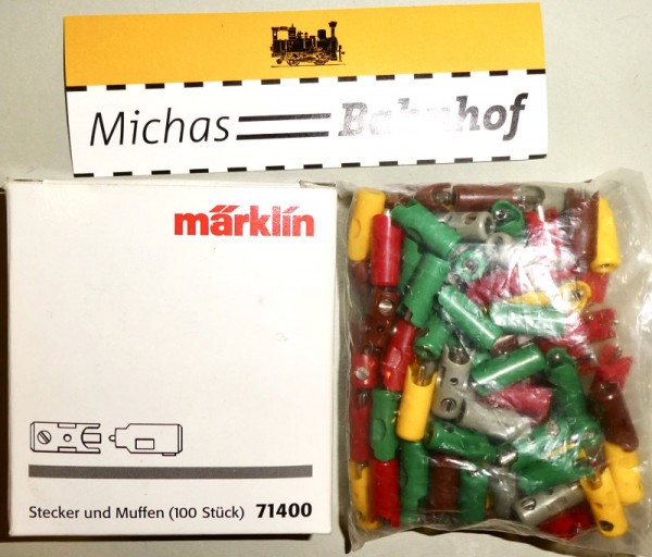 Märklin 71400 Stecker Muffen neue Norm 100 Stück OVP Z N TT H0 #LJ4 å
