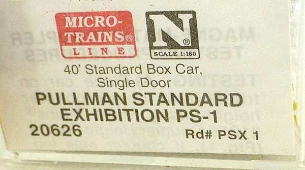 40´ St Boxcar Pullman Standard Exhibition 1 Micro Trains Line 20626 1:160 D å *