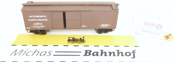 MICRO TRAINS 41010 U.P. 170774 40&#039; Outside Bradced Boxcar 1 1/2 N 1:160 OVP #14L å