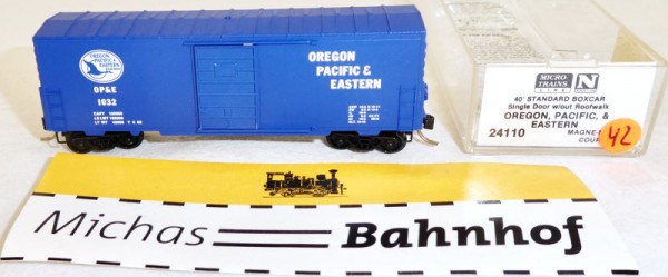 OP&amp;E 1032 40´ Box Car Single Door Micro Trains Line 24110 N 1:160 J42 å
