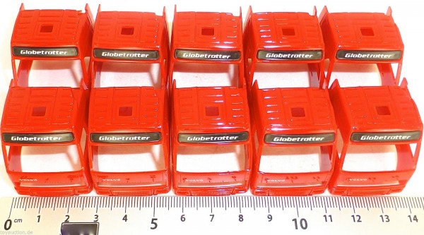 10 x LKW Fahrerhaus rot VOLVO Globetrotter Ladegut Bastel Deco Teile 1:87 H0 #LI2 å