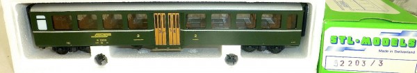 RhB B 2323 Personenwagen 2te Klasse grün STL Models 92203/3 OVP H0m LH3å