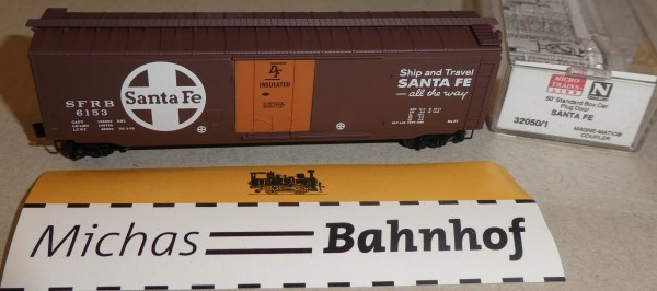 Santa Fe SFRB 6153 50&#039; St Box Car Micro Trains Line 32050/1 1:160 ø31 å