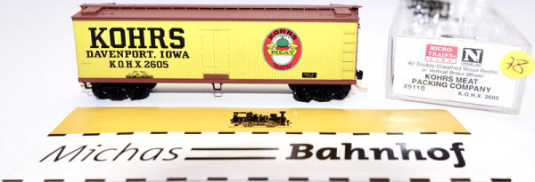 Micro Trains Line 49110 40&#039; Sheathed Reefer KOHX 2605 N 1:160 f78 å