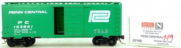 Micro Trains Line 20160 Penn Central 103601 40&#039; St. Boxcar 1:160 OVP #H119 å