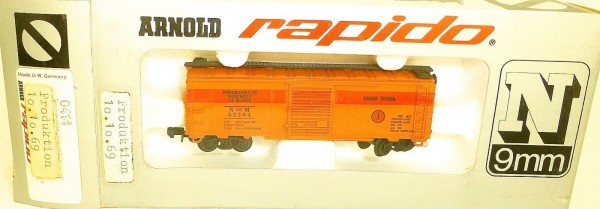 Carro Tienda Güterwagen 10.10.1969 ARNOLD rapido 0414 N 1:160 OVP HU3 å *
