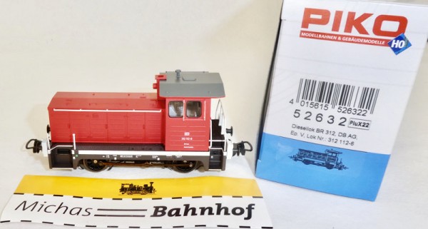 Piko 52632 BR 312 Diesellok rot DB AG PluX22 EpV DSS H0 1:87 NEU OVP HC1 µ