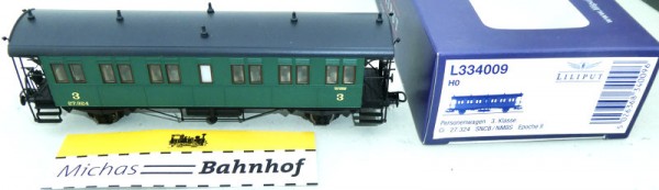 Liliput L334009 Personenwagen 3.Kl Ci 27.324 SNCB NMBS Ep2 H0 1:87 OVP HG2 å