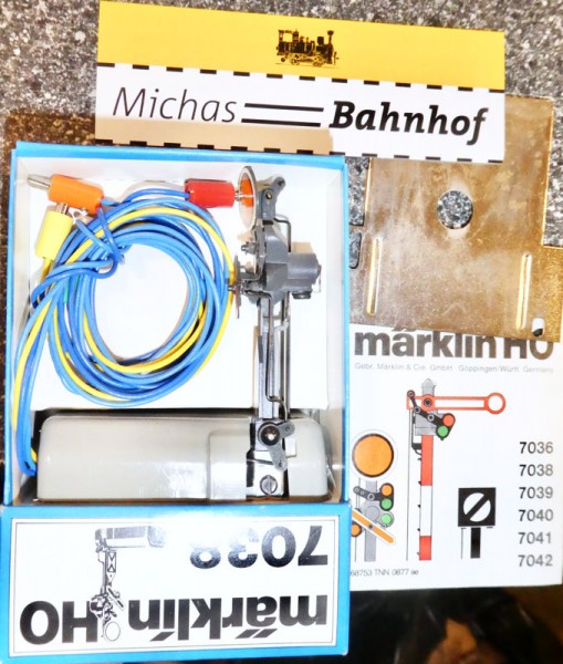 Vorsignal Märklin 7038 Metallgleis H0 neuwertig im Karton HG2 å