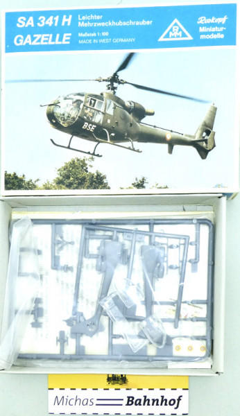 Roskopf SA 341 H GAZELLE Mehrzweckhubschrauber Bausatz ungebaut 1:100 OVP LB2å