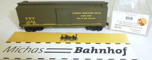 MICRO TRAINS 39140 NWP 1946 40&#039; Wood Sheathed Boxcar N 1:160 OVP #26L å