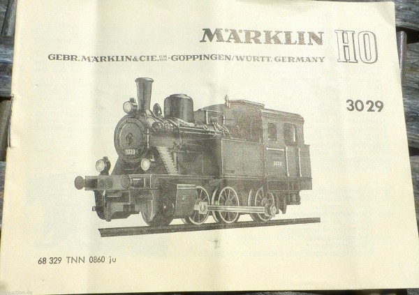 Anweisung 3029 Anleitung 68 329 TNN 0860 ju Märklin å