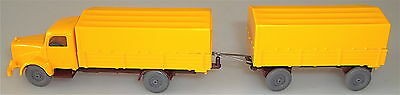 Pritschen Mercedes 5000 Hängerzug gelb IMU H0 1:87 å