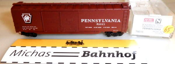 Pennsylvania 82023 50&#039; St Box Car Micro Trains Line 78010 1:160 OVP R65 å
