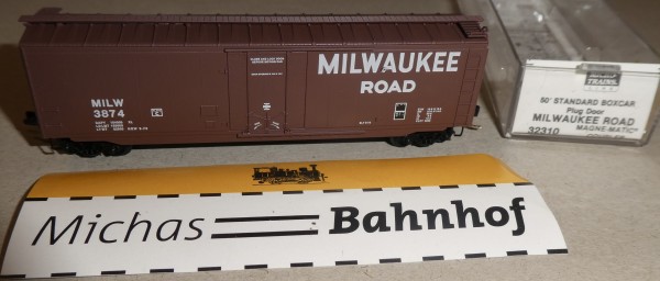 Milwaukee Road 3874 50&#039; St Box Car Micro Trains Line 32310 1:160 OVP ø60 å