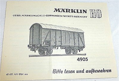 4905 Anleitung Märklin 68 495 AN 0764 ma