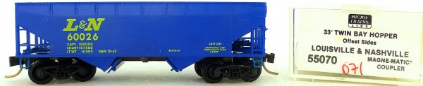 Micro Trains Line 55070 Louisville Nashville 33&#039; Twin Bay Hopper OVP 1:160 #K071 å