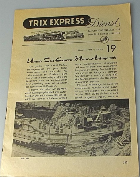 Trix Express Dienst Ausgabe 19 August 1961 å *