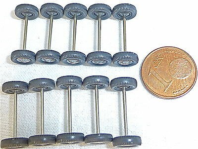 10 Achsen m Rädern 18mm 8mmø Wiking 1:87 PKW silberne Radkappe 70er GC3 å *