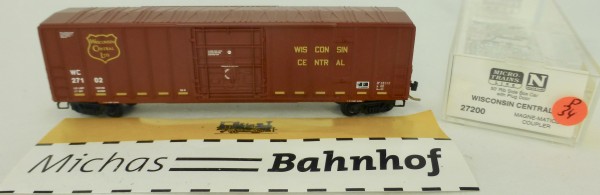 Wisconsin Central 50&#039; Rib Side Boxcar 27102 Micro Trains Line 27200 1:160 P34 å