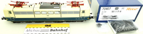 Roco 70407 E 151 117-9 Ellok DB Plux22 1:87 H0 OVP KB4 µ
