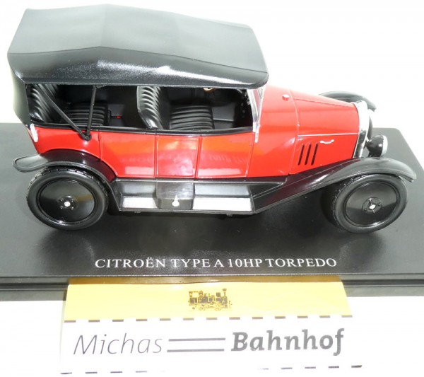 Citroen Type A 10HHP Torpedo rot Ixo Hachette Diecast 1:24 HF1 µ