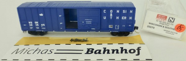 Wisconsin Southern 50&#039; Rib Side Boxcar Micro Trains Line 25570 1:160 P05 å