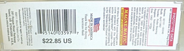Fruit Growers Expr 40 Standard Box Car Micro Trains 021 00 060 N 1:160 OVP HF3 å