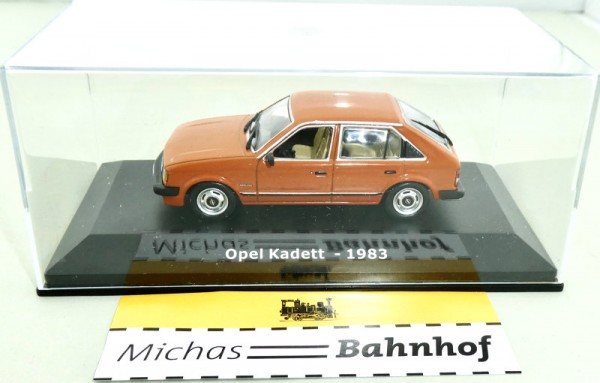 Opel Kadett 1983 braun PKW 1:43 in Box Hachette Atlas ABADD132 OVP Neu HB2 y