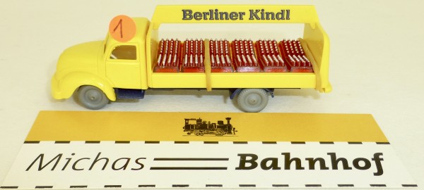 Berliner Kindl Rundhauber Magirus LKW IMU Bier Getränke Replika Serie 1:87 #1 å