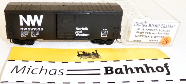 NW 391336 40´ Box Car Single Doors Micro Trains Line 24030 N 1:160 J24 å