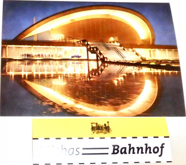 Schwangere Auster Kongresshalle bei Nacht Berlin Ansichtskarte 50er 60er Jahre 110 å