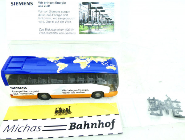 Wiking Siemens Wir bringen Energie ans Ziel Bus Werbemodell H0 1:87 HS3 å