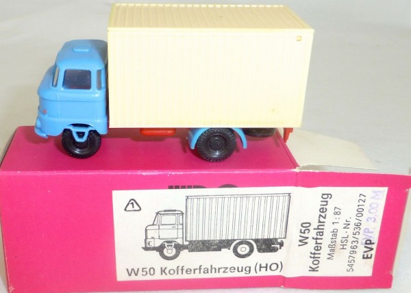 W50 Kofferfahrzeug MINI CAR ehemals ESPEWE DDR VEB OVP H0 1:87 #HN5 å