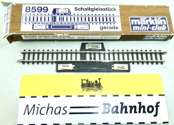 8599 Märklin Schaltgleisstück gerade mini club Spur Z 1:220 OVP HQ6 å
