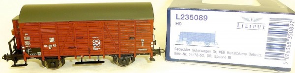 VEB Kunstblume geschlossener Güterwagen DR Liliput L235089 H0 1:87 OVP KC2 å*