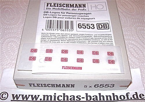 DB Logos für Reisezugwagen Fleischmann 6553 NEU 1:87 HV5 µ