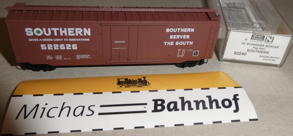 Southern 522626 50&#039; St Box Car Micro Trains Line 32240 1:160 ø36 å