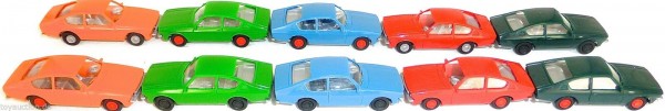 10 Stück Kadett C Coupé SES H0 1:87 in neuen Farben #LJ2 å