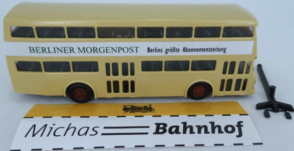 Berliner Morgenpost Doppeldecker DE Büssing Bus Berlin BVG Omnibus H0 å