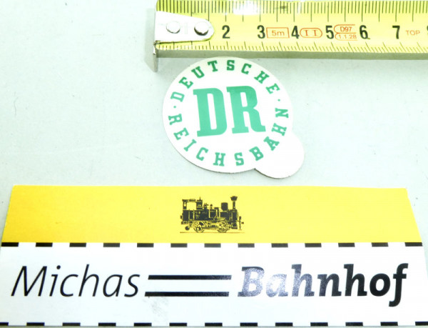 Aufkleber DR Deutsche Reichsbahn grün klar ca 37mm Ø #B KG4å