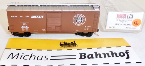 Rock Island RI 23220 40´ Boxcar Micro Trains Line 20700 N 1:160 OVP ∆56 å
