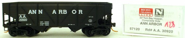 Micro Trains Line 57120 Ann Arbor 30920 33&#039; Twin Bay Hopper 1:160 OVP #i128 å