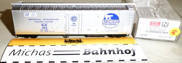 Klondike 695 51' 3 1/4 Rivet Reefer Boxcar Micro Trains Line 69160 N 1:160 ¡56 å
