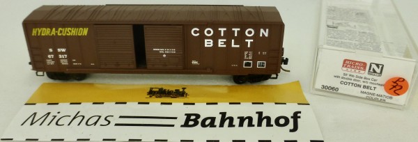 Cotton Belt 67317 50&#039; Rib Side Box Car Micro Trains Line 30060 1:160 P72 å