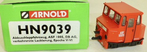 Akku Schleppfahrzeug ASF rot DBAG EpV ARNOLD HN9039 TT 1:120 NEU HQ3 µ