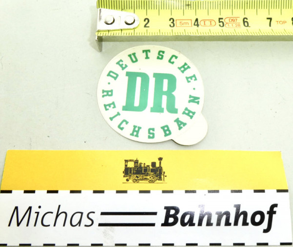 Aufkleber DR Deutsche Reichsbahn grün klar ca 44mm Ø #C KG4å