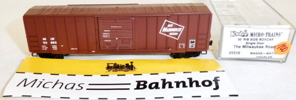 MILW 50880 50&#039; Rib Box Car Single Door Micro Trains Line 25310 N 1:160 J100 å