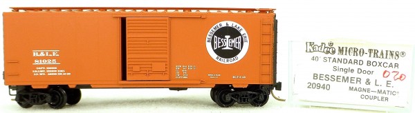 Micro Trains Line 20940 Bessemer L.E. 81025 40&#039; Standard Boxcar 1:160 OVP #H020 å