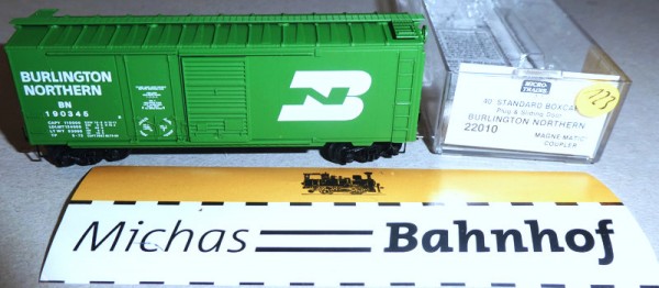 Burlington Northern 190345 40´ St Boxcar Micro Trains Line 22010 N 1:160 Ä123 å
